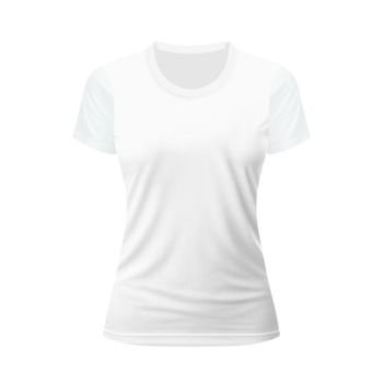 Camiseta cuello redondo mujer blanca