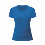 Camiseta cuello redondo mujer azul