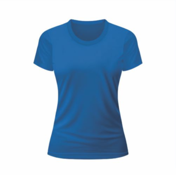Camiseta cuello redondo mujer azul