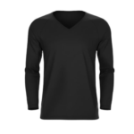 Camiseta-Cuello-Uve-Manga-Larga-Hombre-negra-1.webp