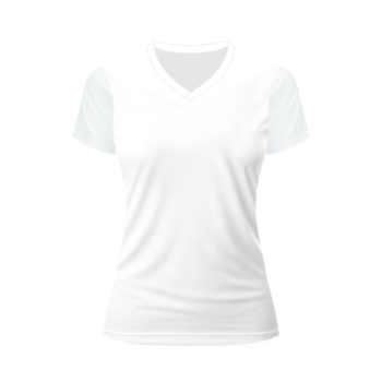Camisella cuello uve mujer blanca