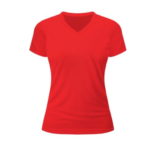 Camisella cuello uve mujer roja