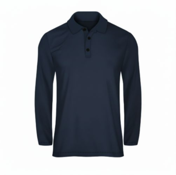 Camiseta Polo Manga Larga Hombre azul