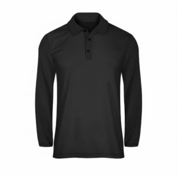 Camiseta Polo Manga Larga Hombre negra