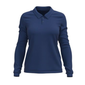 Camiseta Polo Manga Larga mujer azul