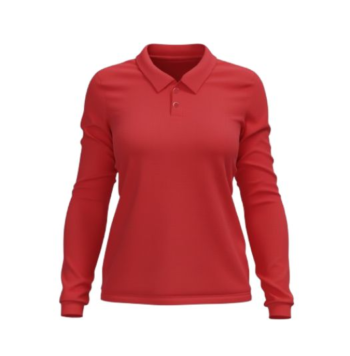 Camiseta Polo Manga Larga mujer rojo