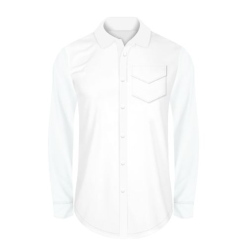 Camisa manga larga abajo redonda bolsa triangular